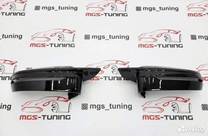 Крышки зеркал стиль M G80 на BMW 7 G11 черные