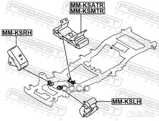 Подушка двигателя правая mmksrh Febest