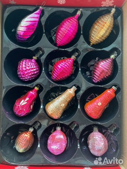 Ёлочные игрушки стеклянные СССР
