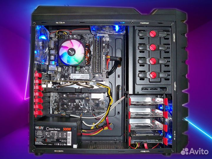 Игр пк Intel Core i5-7400/ 16gb/ R7 370 4GB/SSD