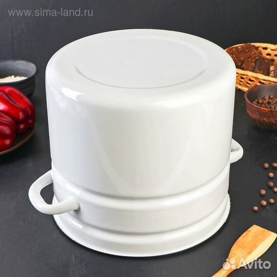 Кастрюля цилиндрическая, 10 л, индукция, без декол