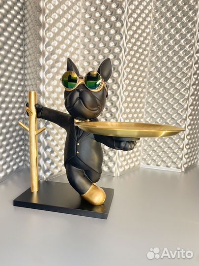 Декоративная стутуэтка-ключница Бульдог