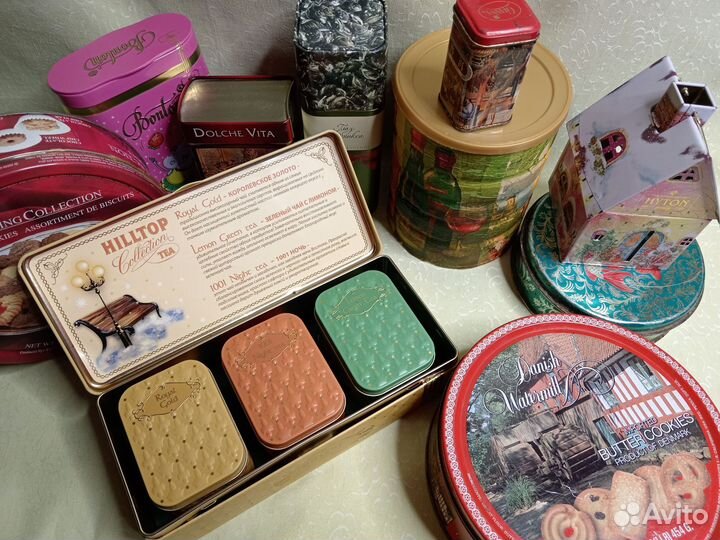 Железные банки из-под чая