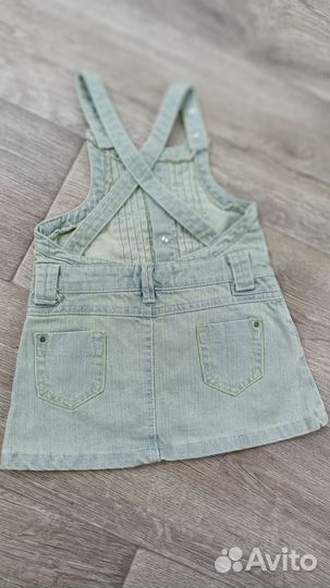 Джинсовый сарафан для девочки 86 92