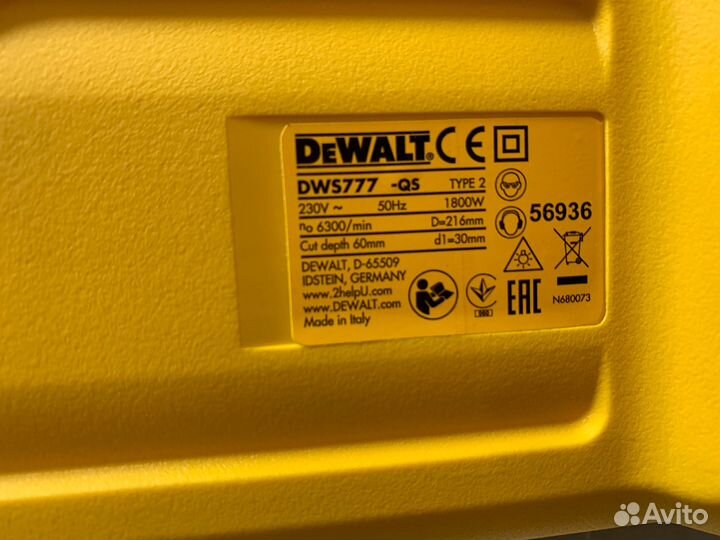 Торцовочная пила dewalt DWS777 (1800Вт) протяжка