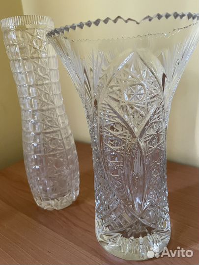 Ваза бокал хрусталь стекло винтаж СССР