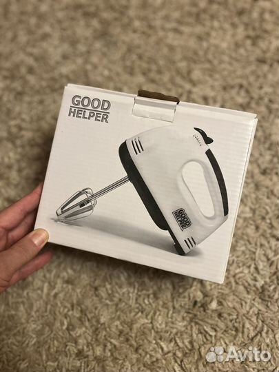 Миксер ручной 2 вида насадок Good Helper HM371