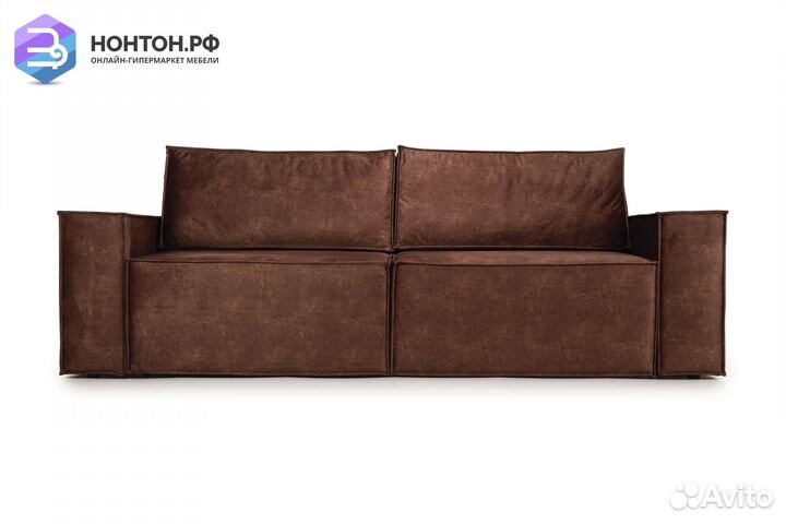 Диван еврокнижка Лофт коричневый