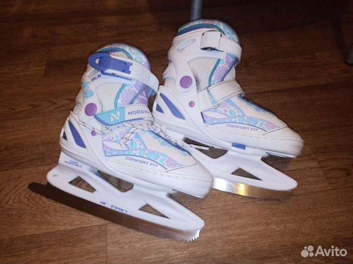 Коньки раздвижные размер 26-31