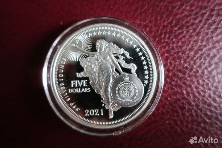 2 доллара Ниуэ 2021 Галилео Галилей