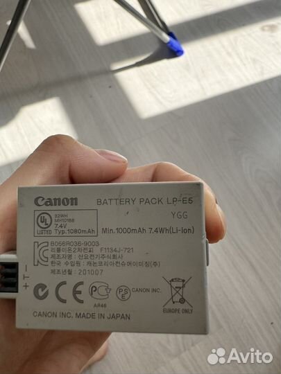 Аккумулятор для фотоаппарата canon