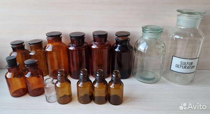 Штанглас банки аптечные химические винтаж ретро