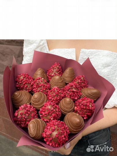 Букет из клубники в шоколаде