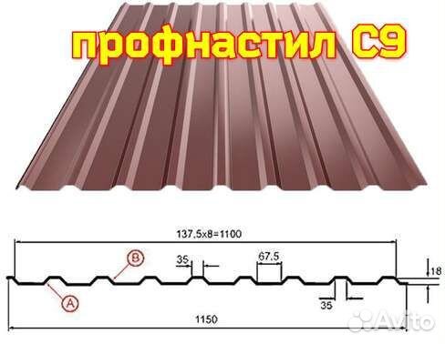 Профнастил профлист оцинкованный крашенный