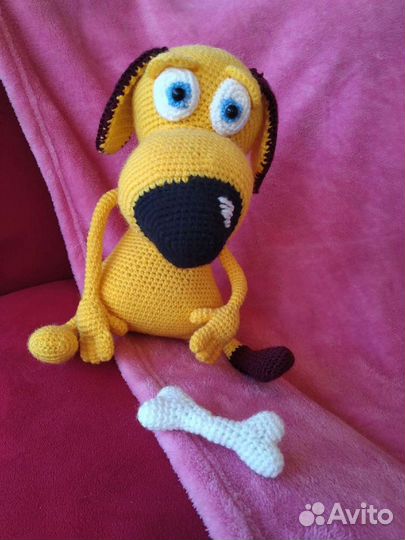 Собака. Ручная работа. Вязаная
