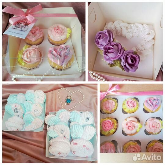 Сладкие подарки. Зефир и капкейки