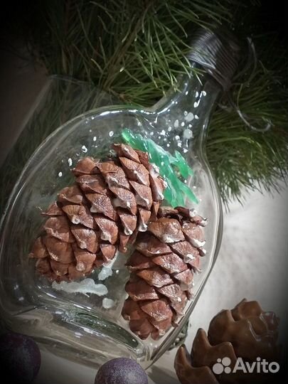 Бутылка с декором