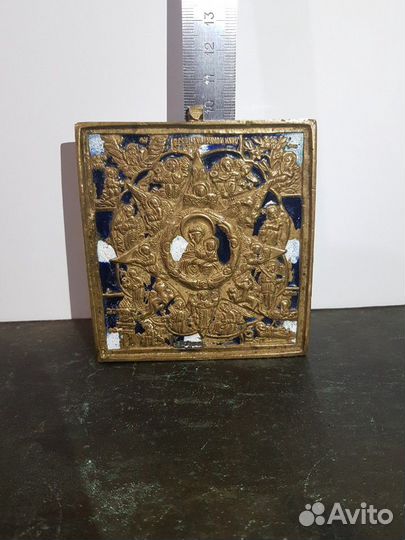 Икона - пластика «Богоматерь Неопалимая Купина» эм