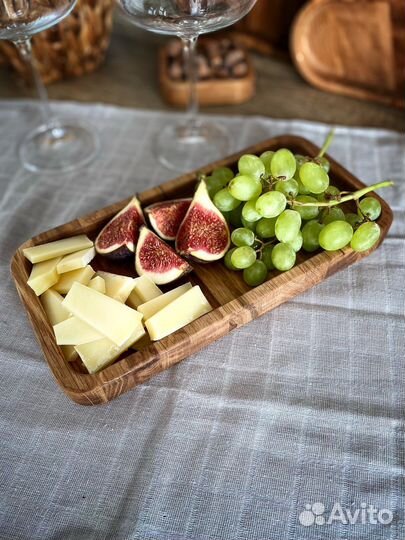 Менажницы и тарелки из дуба