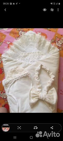 Конверт одеяло на выписку велюр