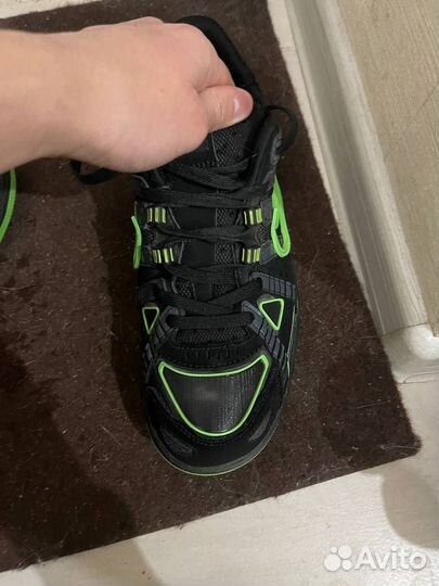 Nike rubber dunk off white green strike