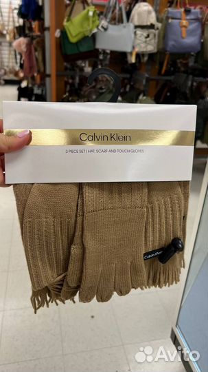Набор Calvin Klein (Шапка + шарф + перчатки)