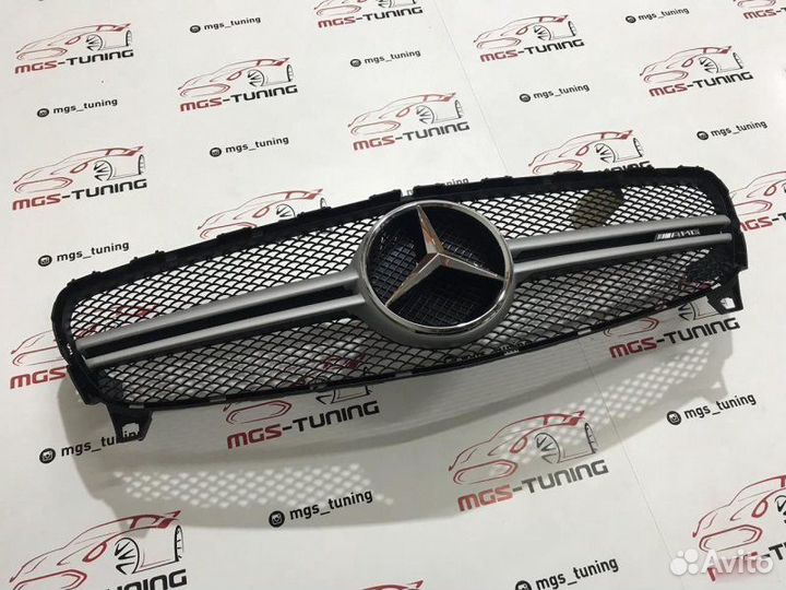 Решетка Mercedes A-class w176 AMG 45 Silver + AMG