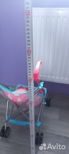 Игрушечная коляска и ванночка с пупсиками