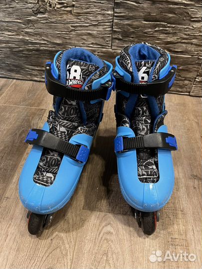 Ролики и коньки раздвижные 31-34р с защитой