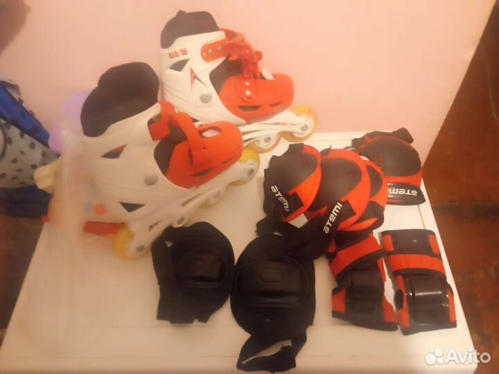 Детские ролики и защита 31 34 размер