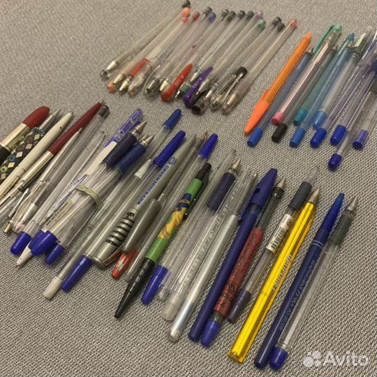 Ручки шариковые и гелевые цена за все без стержня