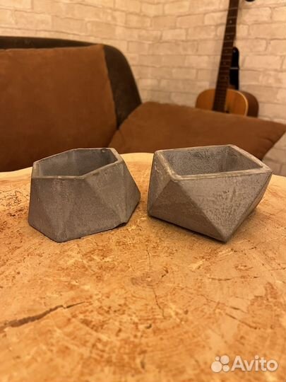 Бетонные горшки под суккуленты кактусы