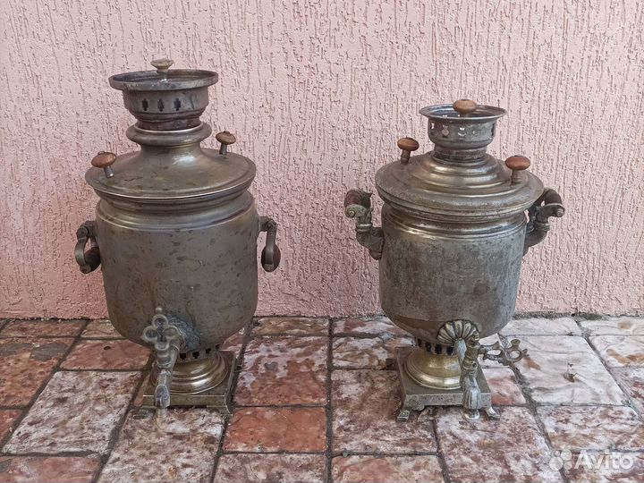 Старинные тульские самовары с медалями, 1904 года