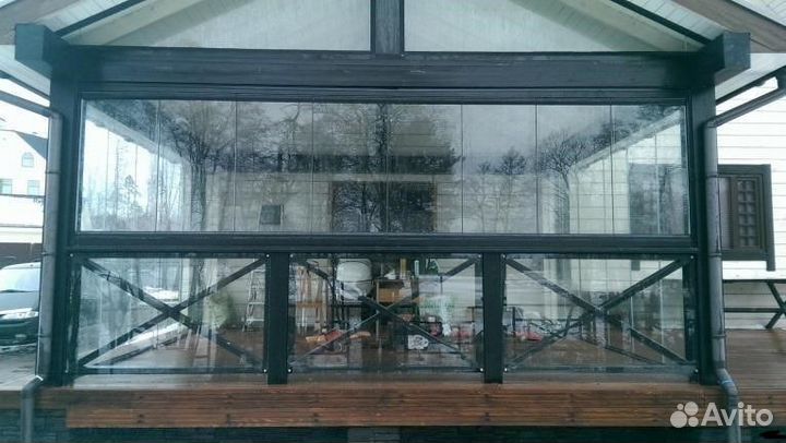 Безрамное остекление террас