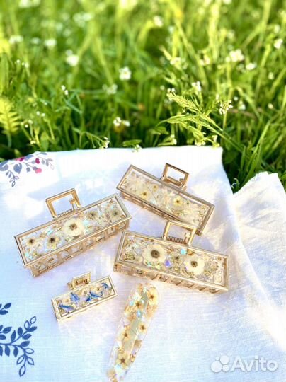 Заколки крабики для волос ручной работы