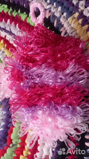 Мочалка -варежка вязанная для душа, бани и т.д