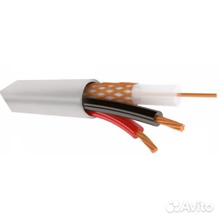 Кабель для видеонаблюдения для дома КВК-2В 2х0,5