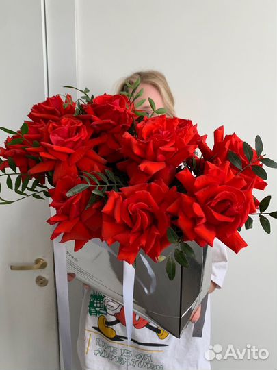Адурные розы в коробке