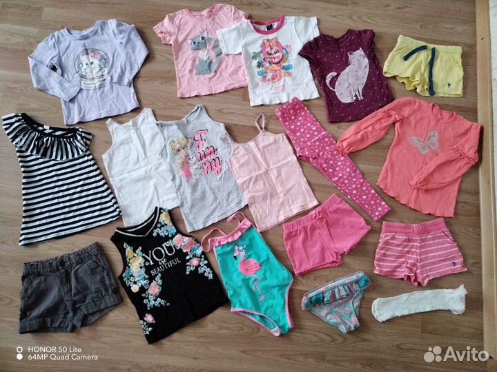 Вещи пакетом для девочки 98 104 на лето Gee Jay