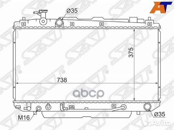 Радиатор Toyota RAV4 (CA20) 00-05 TY0004-ZCA20 Sat