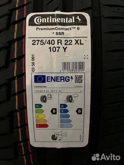 Continental PremiumContact 6 SSR 275/40 R22 107Y