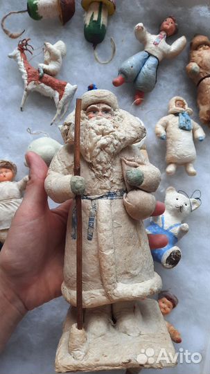 Елочные игрушки СССР ватные