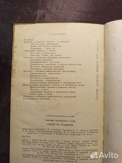 Узоры на стадионе 1986 Н.Гузов