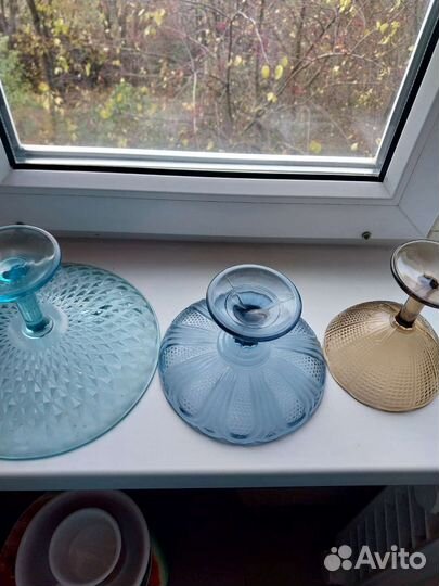 Ваза на ножке стекло СССР