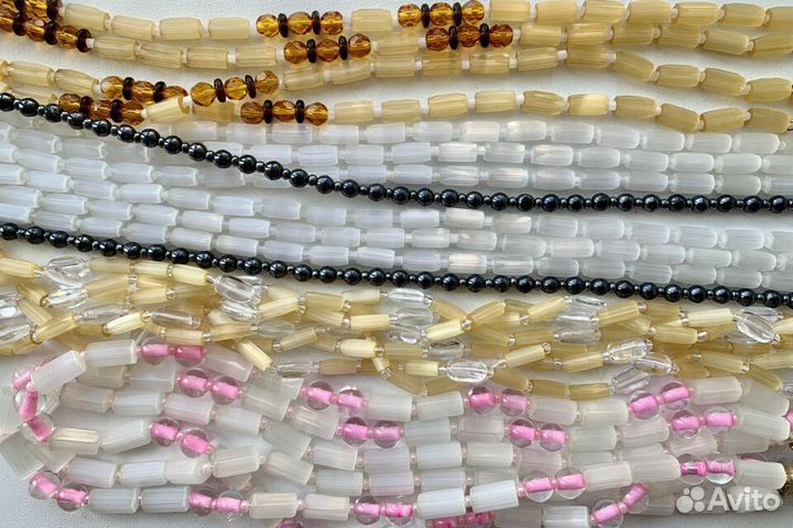 Сатиновые бусы Чехословакия