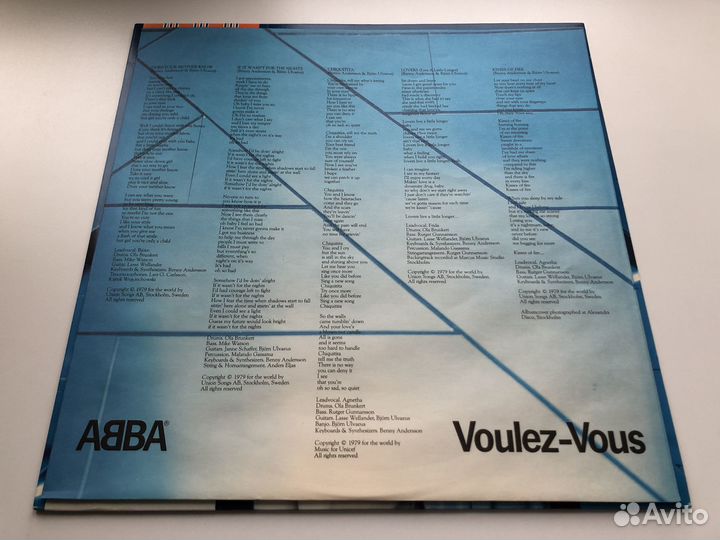 Japan LP abba Voulez-Vous (1979) винил первопресс