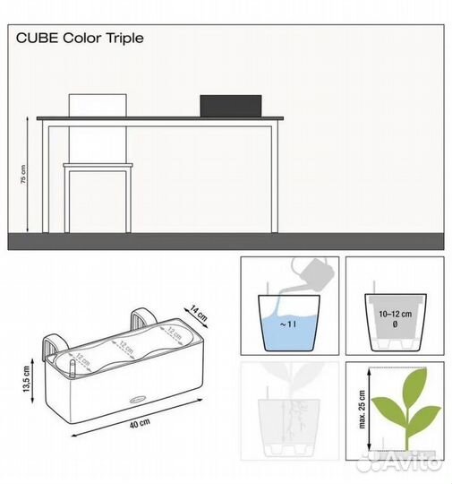 Ящик кашпо Lechuza