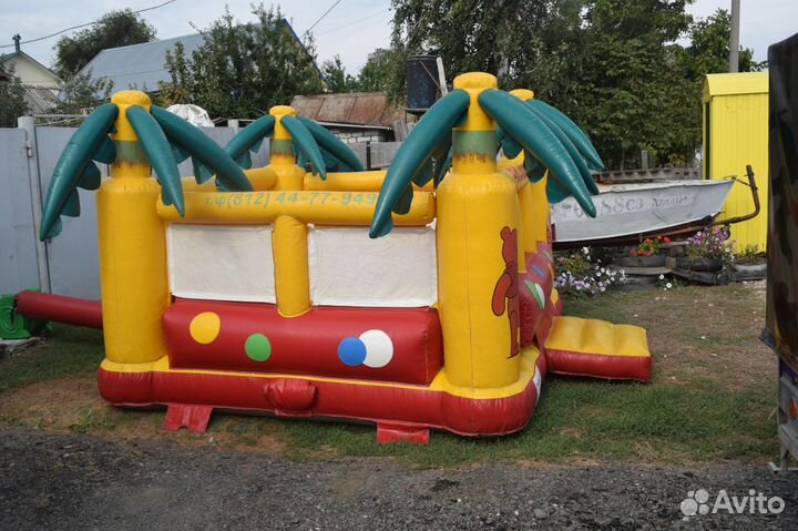 Надувной батут манеж пальмы (Вини и Пятачок)