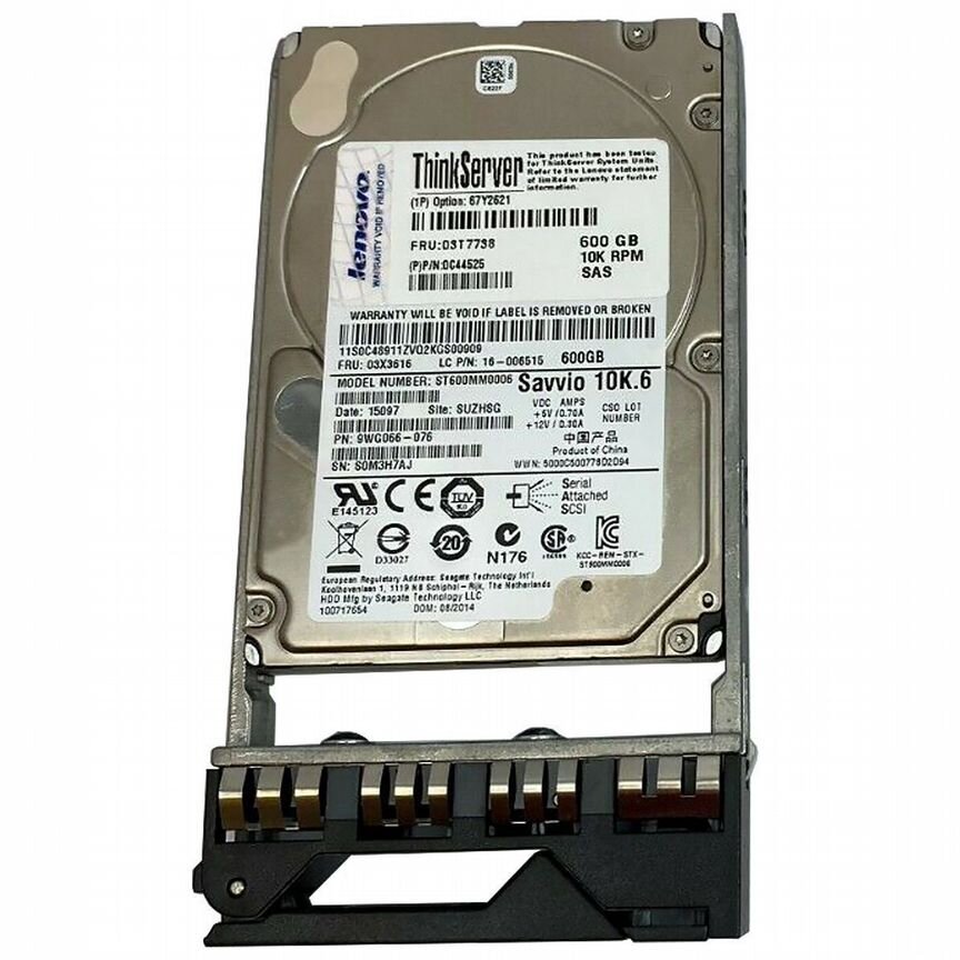 [03T7738] Жесткий Диск Lenovo 600gb 0c44525 Sas 2,5 03t7738