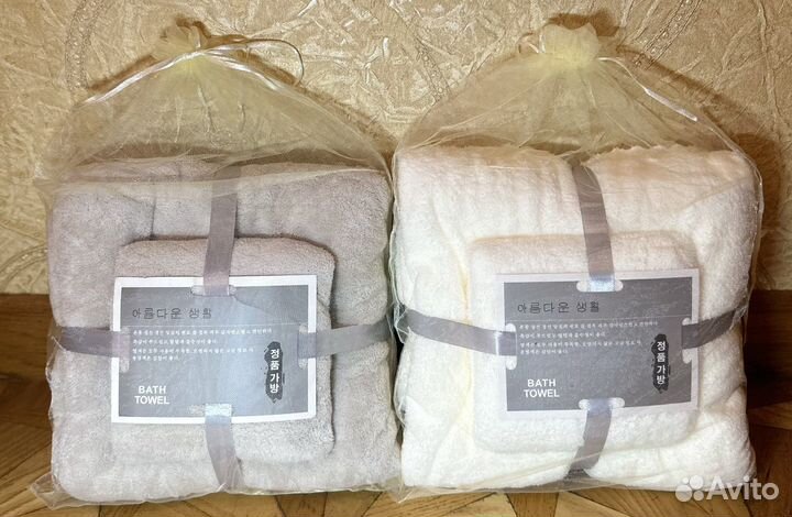 Набор полотенец банное лицевое в мешке микрофибра